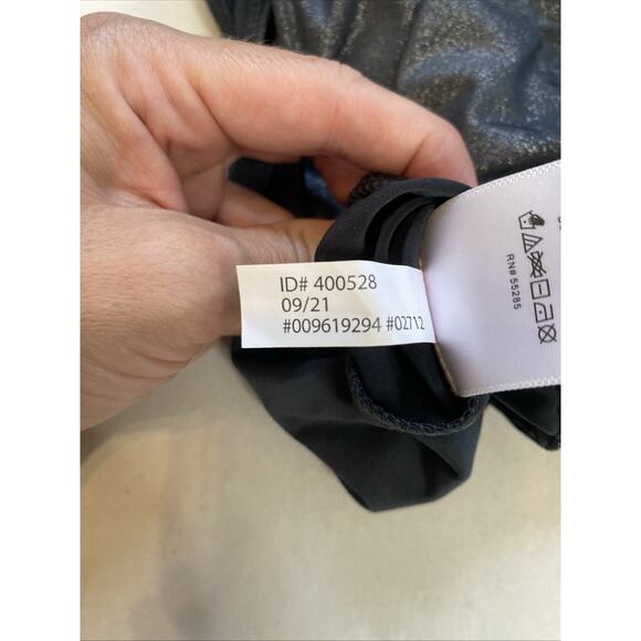 Express Bodysuit Womens Small NEW Body Contour Gray Long Sleeve Metallic Blouse - Picture 10 of 13